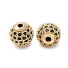 Rack Plating Brass Cubic Zirconia Beads LS-ZIRC-S001-10mm-A01-01-2