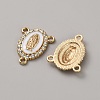 Zinc Alloy Enamel Religion Oval with Virgin Mary Chandelier Component Links FIND-WH0366-384G-01-2