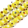 Handmade Bumpy Lampwork Beads Strands LA-CBA05D6-01-02-1