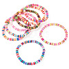 8Pcs Handmade Polymer Clay Heishi Beads Beaded Bracelet Sets BJEW-TAC0030-3