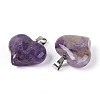 Natural Banded Amethyst Pendants G-N361-01P-03-2
