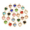 Valentine's Day 304 Stainless Steel & Glass Pendants STAS-Q119-01G-B-1