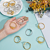 16Pcs 2 Colors Leaf Alloy Napkin Rings AJEW-GF0013-15-3