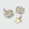 Brass Multi-Strand Box Clasps KK-F0237-P-NF-1