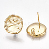 Brass Stud Earring Findings X-KK-T038-458G-2