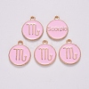 Alloy Enamel Pendants X-ENAM-S124-01B-09L-2