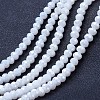 Electroplate Glass Beads Strands X-EGLA-A034-P8mm-B18-1