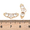 Brass Pave Clear Cubic Zirconia Connector Charmss CU-CBA804C-15G-3