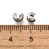 304 Stainless Steel Crimp Beads Covers STAS-P239-34P-04-3