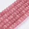 Natural Jade Bead Strands G-R171-6x8mm-06-1