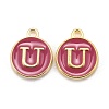 Golden Plated Alloy Enamel Charms ENAM-S118-08U-1