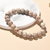 Natural Maifanite/Maifan Stone Bead Stretch Bracelets BJEW-K212-B-044-1