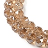 Transparent Electroplate Glass Beads Strands EGLA-N002-34C-C24-3