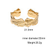Textured 304 Stainless Steel Cuff Bangles for Women FS-WG3DC78-01-3