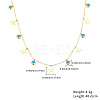 Star & Evil Eye Stainless Steel Charms Bib Necklace HG2459-2