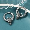 Dragon Head 316 Surgical Stainless Steel Hoop Earrings EJEW-G416-22AS-2