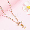 304 Stainless Steel Letter Pendant Necklaces NJEW-LP0001-52Z-G-3
