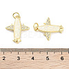 Brass Micro Pave Clear Cubic Zirconia Pendants KK-L213-036G-3