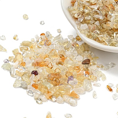 Heated Natural Citrine Chip Beads G-O103-09B-1