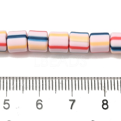 Polymer Clay Beads Strands CLAY-H006-01B-1