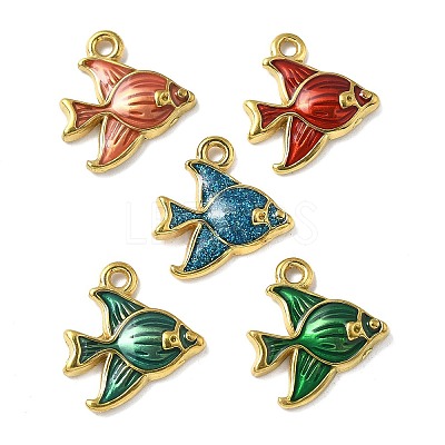 304 Stainless Steel Enamel Pendants STAS-D369-21G-1