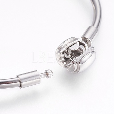 Tarnish Resistant 304 Stainless Steel European Style Bangle Making BJEW-I267-003B-1