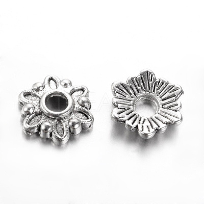 Tibetan Style Alloy Bead Caps LS-TIBEB-Q022-AS-FF-1