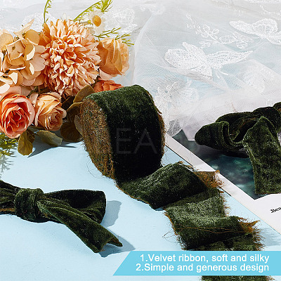 5 Yards Polyester Frayed Ribbon OCOR-WH0082-226A-02-1