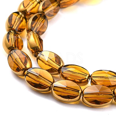 Electroplate Transparent Glass Beads Strands EGLA-G037-03A-HP03-1