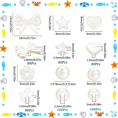 ABS Plastic Imitation Pearl Beads KY-SC0002-28A-1