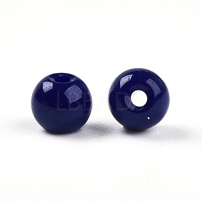 Opaque Solid Color Glass Beads GLAA-N007-4mm-A06-1