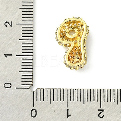 Rack Plating Brass Clear Cubic Zirconia Pendants KK-S378-01G-P-1