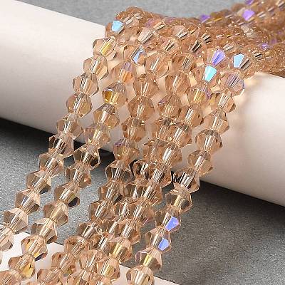 Transparent Electroplate Glass Beads Strands EGLA-A039-T3mm-L12-1