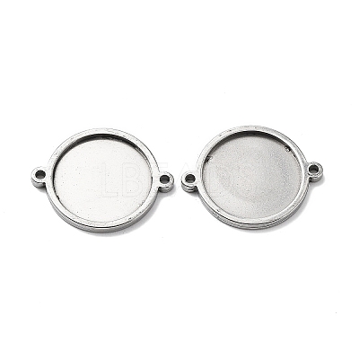Non-Tarnish 201 Stainless Steel Cabochon Connector Settings X-STAS-E197-01P-1