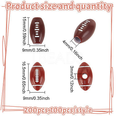 4Bags 2 Styles Opaque Acrylic European Large Hole Beads SACR-HY0001-09-1