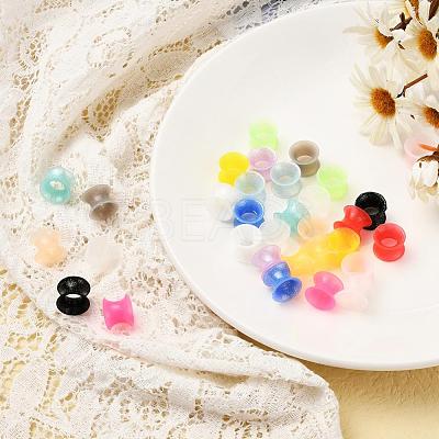 32Pcs 16 Colors Silicone Glitter Thin Ear Gauges Flesh Tunnels Plugs FIND-YW0001-19B-1