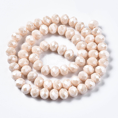 Electroplate Glass Beads Strands EGLA-A034-P4mm-A17-1