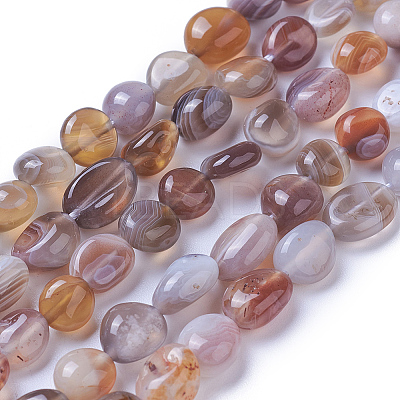 Natural Botswana Agate Beads Strands G-P433-20-1