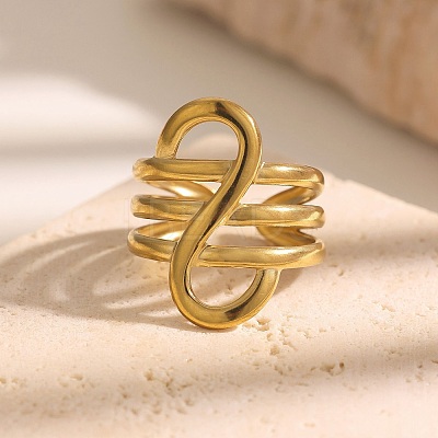Line 304 Stainless Steel Cuff Open Rings WGE83BC-01-1