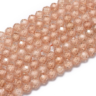 Cubic Zirconia Beads Strands G-G792-47-08C-1
