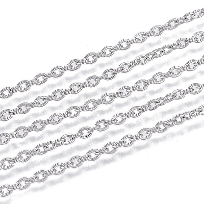 Tarnish Resistant 304 Stainless Steel Cable Chains CHS-F006-01D-P-1