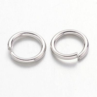 Platinum Plated Brass Round Open Jump Rings for Jewelry DIY X-JRC7mm-NF-1