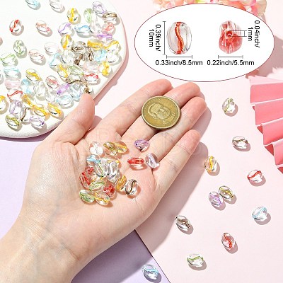 100Pcs Transparent Glass Beads GLAA-CJ0002-91-1