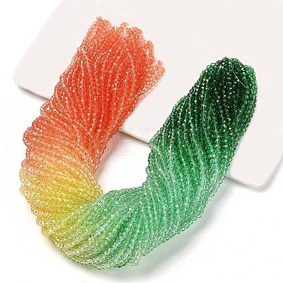 Transparent Painted Glass Beads Strands X-DGLA-A034-T3mm-A04-1