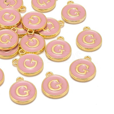 Golden Plated Alloy Enamel Charms X-ENAM-S118-07G-1