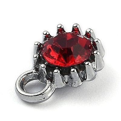 Alloy Glass Rhinestone Charms ALRI-B0001-01G-1