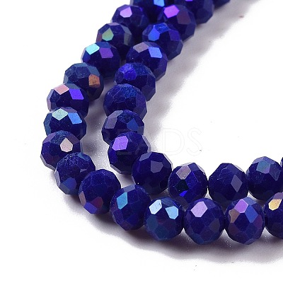 Electroplate Opaque Solid Color Glass Beads Strands EGLA-A034-P3mm-L12-1