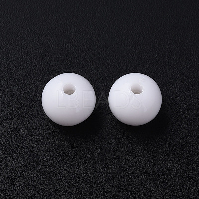 Opaque Acrylic Beads X-MACR-S370-C10mm-01-1