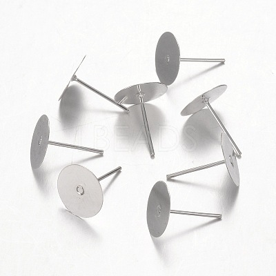 Earring Stud Ear Nail Iron Flat Base Cup Post Earring Findings X-E174-S-1