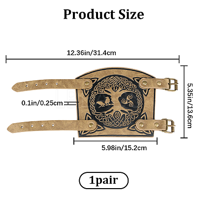 Imitation Leather Tree of Life Cord Bracelet AJEW-WH0342-88A-1